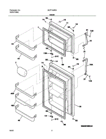 03 - Doors parts for Frigidaire Refrigerator GLRT184RAQ7 from AppliancePartsPros.com