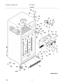 05 - Cabinet parts for Frigidaire Refrigerator GLRT185TDW8 from AppliancePartsPros.com