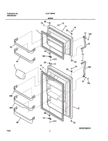 03 - Doors parts for Frigidaire Refrigerator GLHT184RAW6 from AppliancePartsPros.com