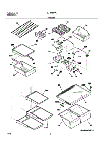 07 - Shelves parts for Frigidaire Refrigerator GLHT184RAW6 from AppliancePartsPros.com