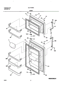 03 - Door parts for Frigidaire Refrigerator GLHT184RAW8 from AppliancePartsPros.com