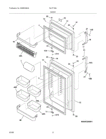 03 - Door parts for Frigidaire Refrigerator GLHT186JPW0 from AppliancePartsPros.com