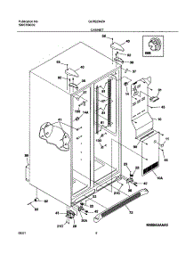 07 - Cabinet parts for Frigidaire Refrigerator GLRS234ZAB2 from AppliancePartsPros.com