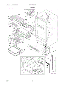 05 - Cabinet parts for Frigidaire Refrigerator GLRH1779GW3 from AppliancePartsPros.com