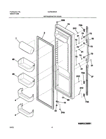 05 - Refrigerator Door parts for Frigidaire Refrigerator GLRS234ZAB5 from AppliancePartsPros.com