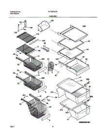09 - Shelves parts for Frigidaire Refrigerator GLRS234ZAB2 from AppliancePartsPros.com