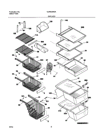 09 - Shelves parts for Frigidaire Refrigerator GLRS234ZAB5 from AppliancePartsPros.com