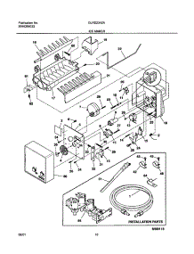 19 - Ice Maker parts for Frigidaire Refrigerator GLRS234ZAB2 from AppliancePartsPros.com