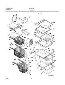 09 - Shelves parts for Frigidaire Refrigerator GLRS237ZAW4 from AppliancePartsPros.com
