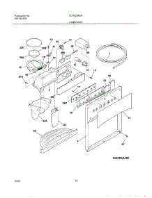 15 - Ice & Water Dispenser parts for Frigidaire Refrigerator GLRS234ZAW1 from AppliancePartsPros.com