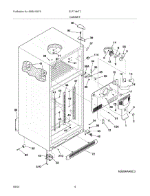 05 - Cabinet parts for Frigidaire Refrigerator GLRT184TCQ6 from AppliancePartsPros.com