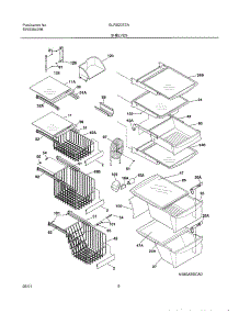 09 - Shelves parts for Frigidaire Refrigerator GLRS237ZAQ0 from AppliancePartsPros.com