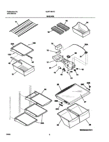 07 - Shelves parts for Frigidaire Refrigerator GLRT184TCW1 from AppliancePartsPros.com
