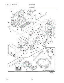 11 - Ice Maker parts for Frigidaire Refrigerator GLRT188WDWB from AppliancePartsPros.com
