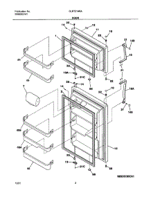 03 - Door parts for Frigidaire Refrigerator GLRT214RAW1 from AppliancePartsPros.com