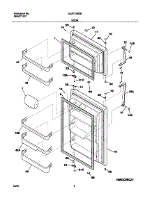 03 - Doors parts for Frigidaire Refrigerator GLRT215RBB2 from AppliancePartsPros.com