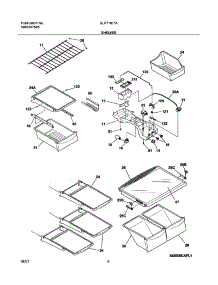 07 - Shelves parts for Frigidaire Refrigerator GLRT187TAW0 from AppliancePartsPros.com