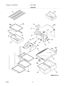 07 - Shelves parts for Frigidaire Refrigerator GLRT188WDS0 from AppliancePartsPros.com