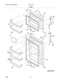 03 - Door parts for Frigidaire Refrigerator GLRT212IDW9 from AppliancePartsPros.com