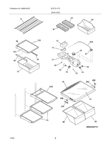 07 - Shelves parts for Frigidaire Refrigerator GLRT214TCQB from AppliancePartsPros.com