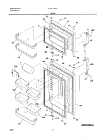 03 - Doors parts for Frigidaire Refrigerator GLRT216TAQ0 from AppliancePartsPros.com