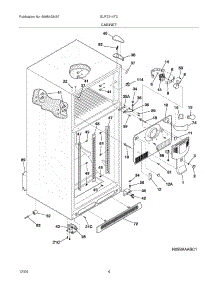 05 - Cabinet parts for Frigidaire Refrigerator GLRT214TCW5 from AppliancePartsPros.com