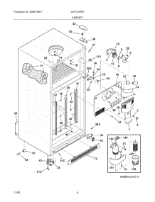 05 - Cabinet parts for Frigidaire Refrigerator GLRT218WDS6 from AppliancePartsPros.com
