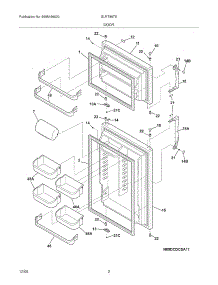 03 - Doors parts for Frigidaire Refrigerator GLRT86TEBA from AppliancePartsPros.com