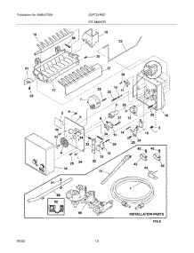 11 - Ice Maker parts for Frigidaire Refrigerator GLRT218WDZ0 from AppliancePartsPros.com