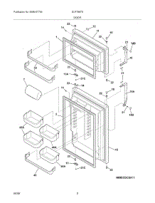 03 - Door parts for Frigidaire Refrigerator GLRT86TEKE from AppliancePartsPros.com