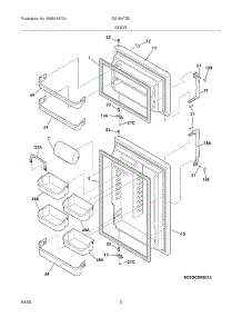 03 - Door parts for Frigidaire Refrigerator GS18HTZDSB4 from AppliancePartsPros.com