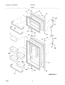 03 - Door parts for Frigidaire Refrigerator GLRT86TEK6 from AppliancePartsPros.com
