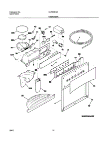 15 - Dispenser parts for Frigidaire Refrigerator GLRS264ZAB5 from AppliancePartsPros.com