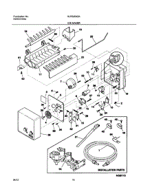 19 - Ice Maker parts for Frigidaire Refrigerator GLRS264ZAQ4 from AppliancePartsPros.com