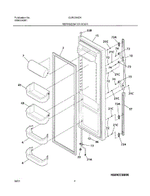 05 - Refrigerator Door parts for Frigidaire Refrigerator GLRS264ZAB0 from AppliancePartsPros.com