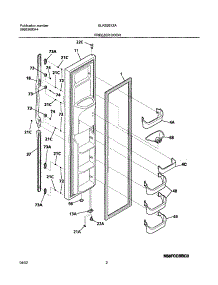 03 - Freezer Door parts for Frigidaire Refrigerator GLRS267ZAB3 from AppliancePartsPros.com