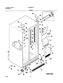 07 - Cabinet parts for Frigidaire Refrigerator GLRS267ZAB3 from AppliancePartsPros.com