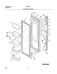 05 - Refrigerator Door parts for Frigidaire Refrigerator GLRS267ZAW5 from AppliancePartsPros.com