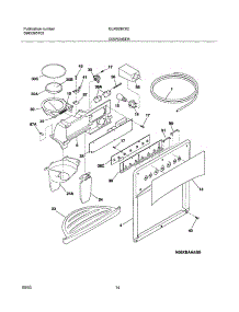 15 - Dispenser parts for Frigidaire Refrigerator GLRS267ZCW1 from AppliancePartsPros.com
