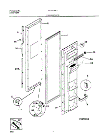 03 - Freezer Door parts for Frigidaire Refrigerator GLRSF266JD2 from AppliancePartsPros.com