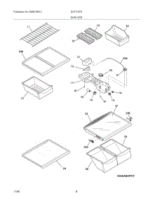 07 - Shelves parts for Frigidaire Refrigerator GLRT13TEW2 from AppliancePartsPros.com