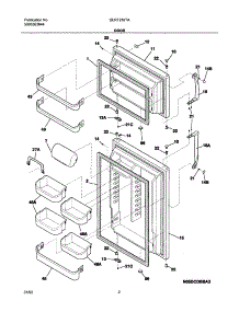 03 - Door parts for Frigidaire Refrigerator GLRT216TAW2 from AppliancePartsPros.com