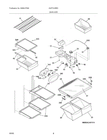 07 - Shelves parts for Frigidaire Refrigerator GLRT218WDL2 from AppliancePartsPros.com