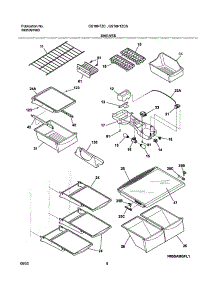 07 - Shelves parts for Frigidaire Refrigerator GS18HTZCQ2 from AppliancePartsPros.com