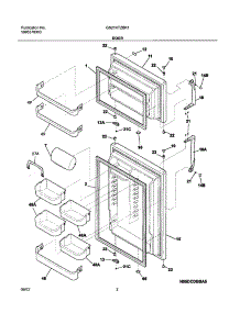 03 - Doors parts for Frigidaire Refrigerator GS21HTZBK1 from AppliancePartsPros.com