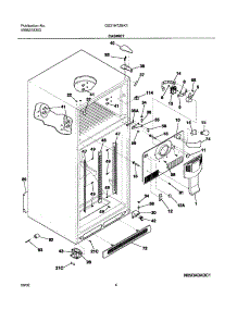 05 - Cabinet parts for Frigidaire Refrigerator GS21HTZBK1 from AppliancePartsPros.com