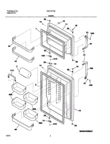 03 - Door parts for Frigidaire Refrigerator GS21HTZBB1 from AppliancePartsPros.com