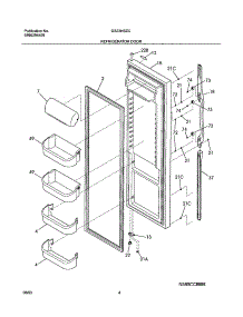 05 - Refrigerator Door parts for Frigidaire Refrigerator GS23HSZCB1 from AppliancePartsPros.com
