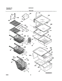 09 - Shelves parts for Frigidaire Refrigerator GS23HSZCB1 from AppliancePartsPros.com