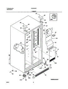 07 - Cabinet parts for Frigidaire Refrigerator GS23HSZCW1 from AppliancePartsPros.com